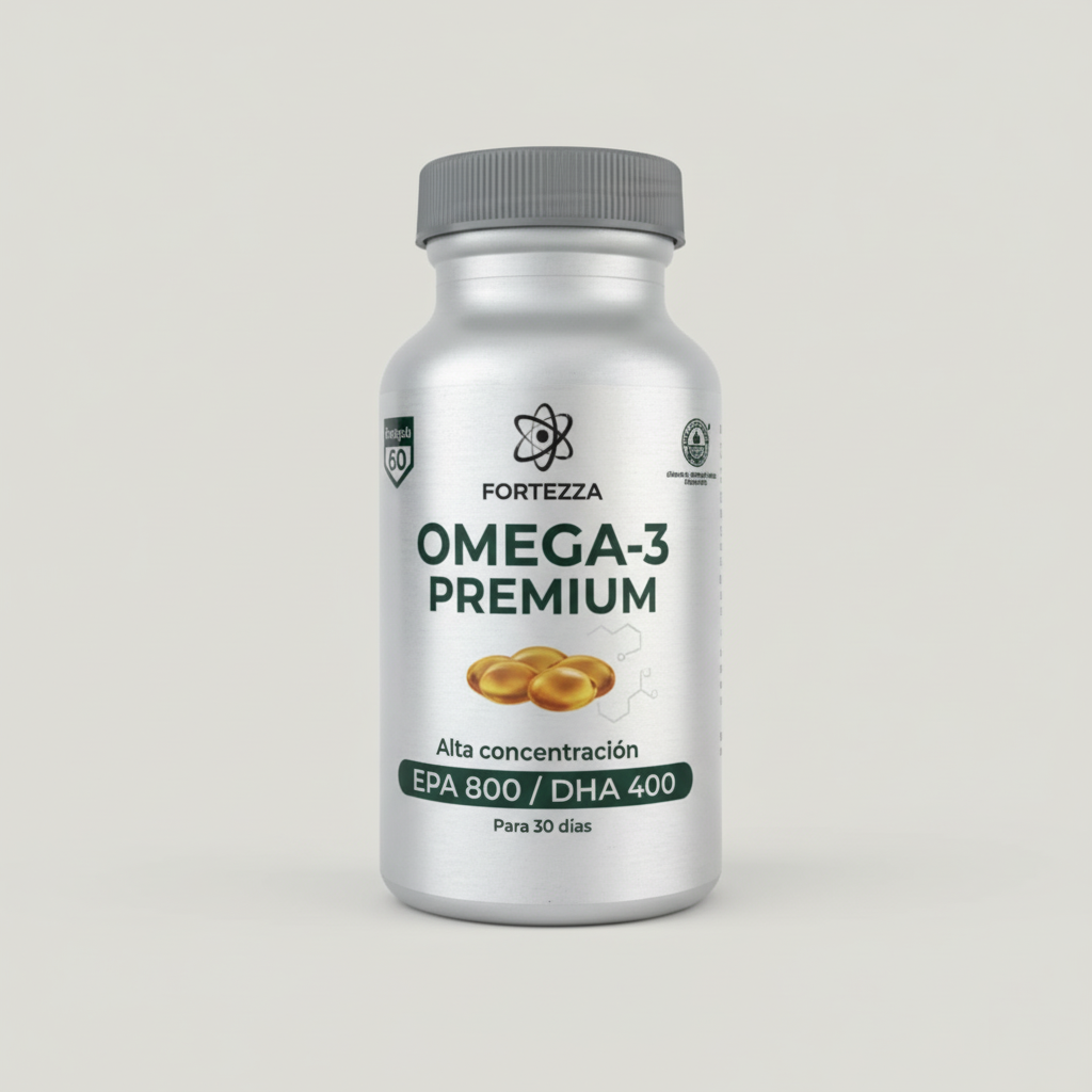 Omega 3 Premium FORTEZZA – EPA 400 mg + DHA 200 mg – 60 Cápsulas Softgel