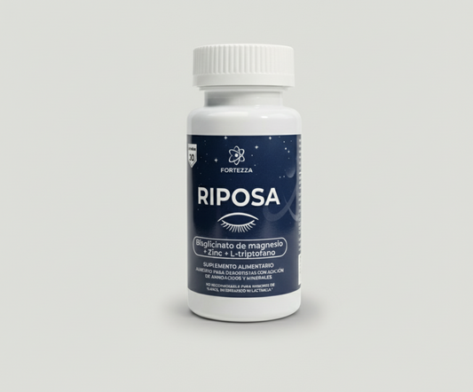 Riposa Fortezza - Magnesio Bisglicinato + Zinc + Triptófano - 30 Cápsulas para Dormir Mejor