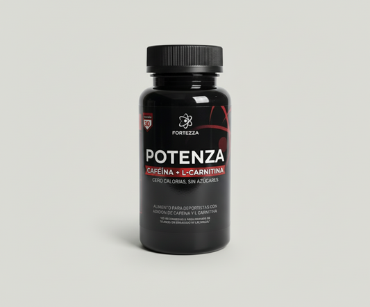 Potenza Fortezza - Cafeína + L-Carnitina - 30 Cápsulas Energía y Rendimiento