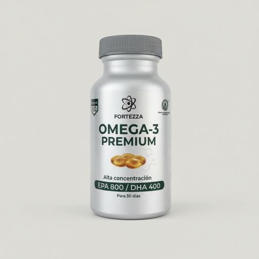 Omega 3 Premium FORTEZZA – EPA 400 mg + DHA 200 mg – 60 Cápsulas Softgel